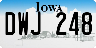 IA license plate DWJ248
