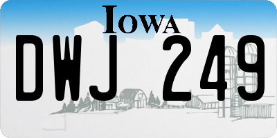 IA license plate DWJ249