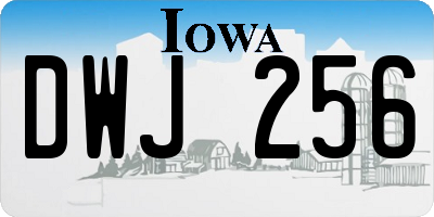 IA license plate DWJ256