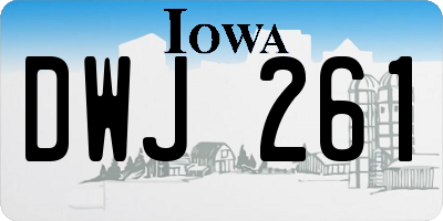 IA license plate DWJ261