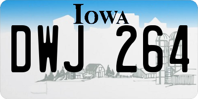 IA license plate DWJ264