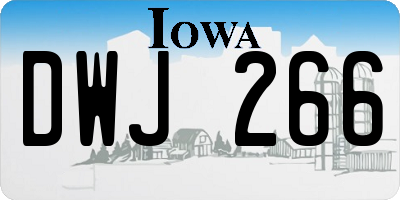 IA license plate DWJ266