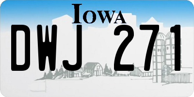 IA license plate DWJ271