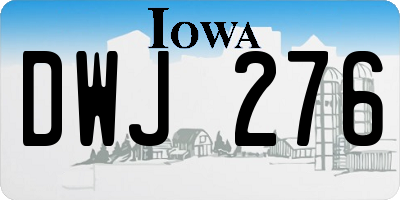 IA license plate DWJ276
