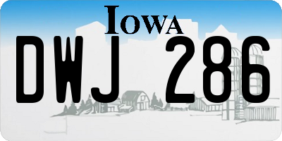 IA license plate DWJ286