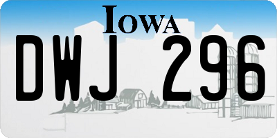IA license plate DWJ296