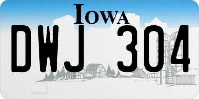 IA license plate DWJ304