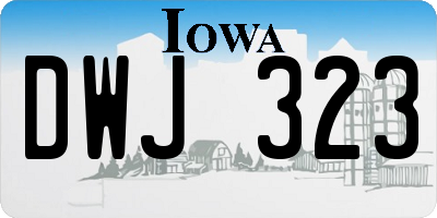 IA license plate DWJ323