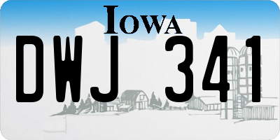 IA license plate DWJ341