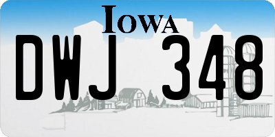 IA license plate DWJ348