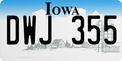 IA license plate DWJ355