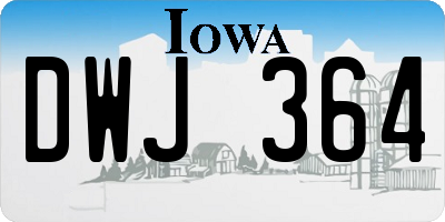 IA license plate DWJ364