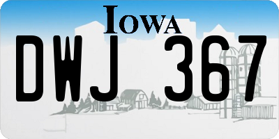 IA license plate DWJ367
