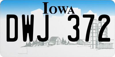 IA license plate DWJ372