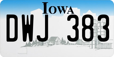 IA license plate DWJ383