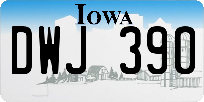 IA license plate DWJ390
