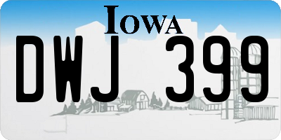 IA license plate DWJ399