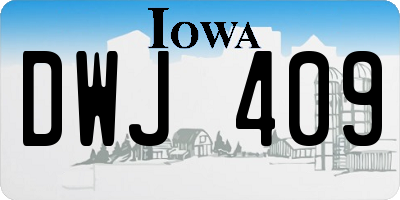IA license plate DWJ409