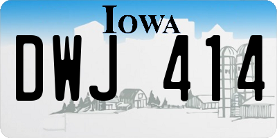 IA license plate DWJ414