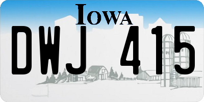 IA license plate DWJ415