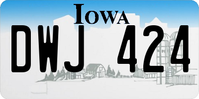 IA license plate DWJ424