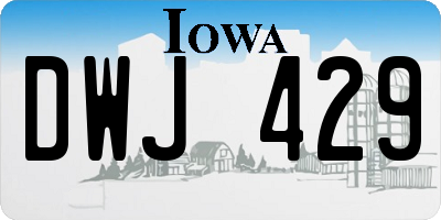 IA license plate DWJ429