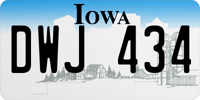 IA license plate DWJ434
