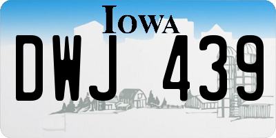 IA license plate DWJ439