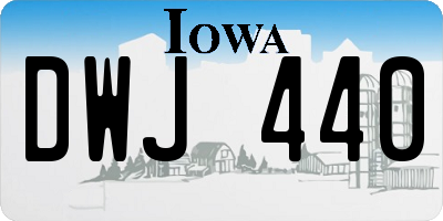 IA license plate DWJ440