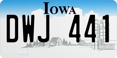 IA license plate DWJ441