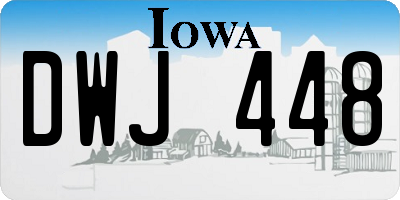 IA license plate DWJ448
