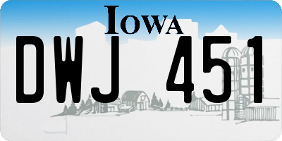 IA license plate DWJ451
