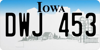 IA license plate DWJ453