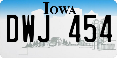IA license plate DWJ454