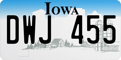 IA license plate DWJ455