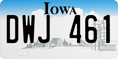 IA license plate DWJ461