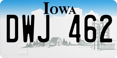 IA license plate DWJ462