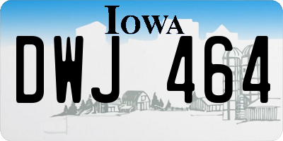 IA license plate DWJ464