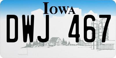 IA license plate DWJ467