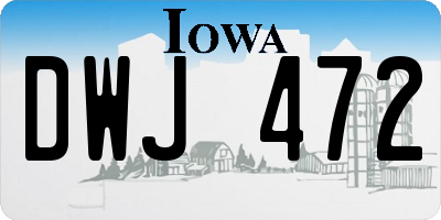 IA license plate DWJ472