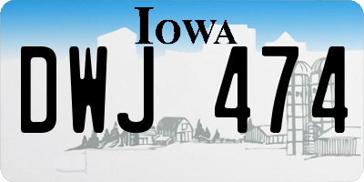 IA license plate DWJ474