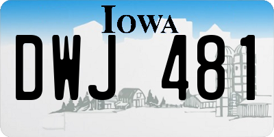 IA license plate DWJ481