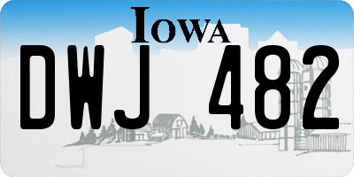 IA license plate DWJ482