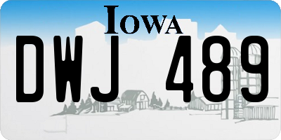 IA license plate DWJ489