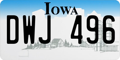 IA license plate DWJ496