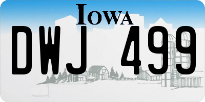 IA license plate DWJ499