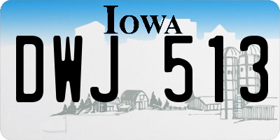 IA license plate DWJ513
