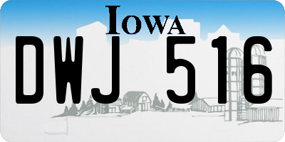 IA license plate DWJ516