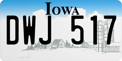IA license plate DWJ517