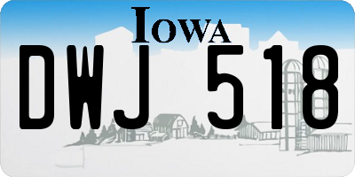 IA license plate DWJ518